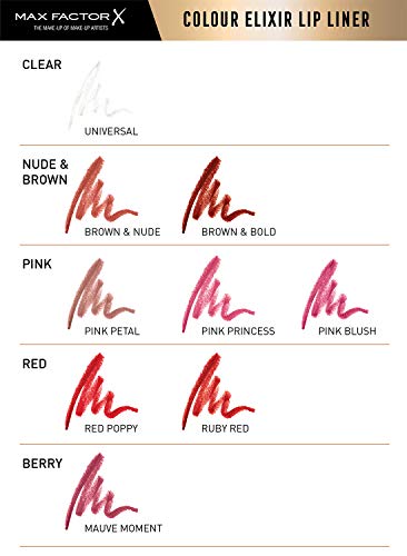 Max Factor Colour Elixir Moisturising Lip Liner, 06 Mauve Moment, 1.2 g