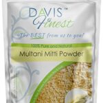 Davis Finest Multani Mitti Powder Indian Healing Clay, Face Mask-Pack, Hair, Dark Spots, Discoloration, Natural Skin Lightening, Brightening, Dee