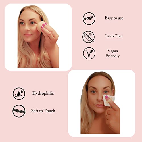 Marshmallow Beauty Blender & Air Cushion Set, Latex Free Vegan Friendly Makeup Beauty Blenders, Flawless Makeup Powder, Cream, Liquid Foundation