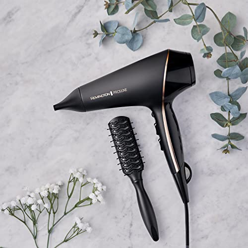 Remington Proluxe Ionic Hair Dryer with Styling Shot and Intelligent OPTIHeat Control Settings, 2400 W, Midnight Edition, AC9140B