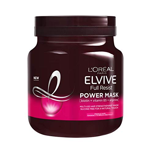 Elvive Haircare L'Oreal Paris Elvive Full Resist Fragile Hair Multi-Use Hair Strengthening Power Mask with Biotin, 680 ml