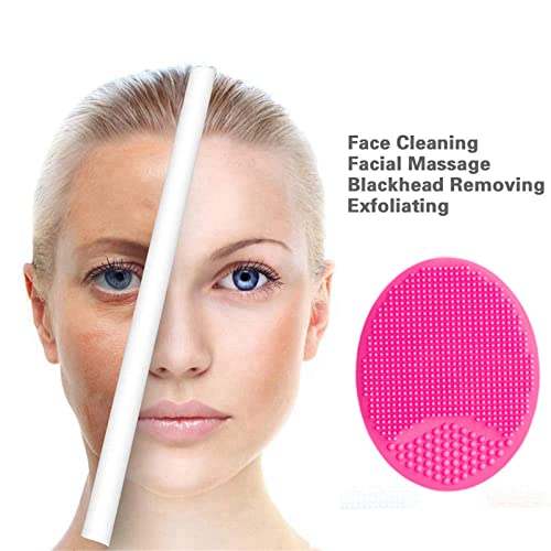 Facial Cleansing Brush 3 PCS Silicone Face Massager Brush Face Scrub Pads for Exfoliating, Anti-aging Skin Cleanser and Deep Exfoliator Makeup To