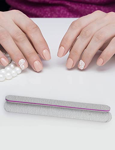 Professional Nail Files Set- Pitasha 10 PCS Emery Files Double Sided Emery Boards100/180 Grit Manicure Tools for Nail Grooming and Styling