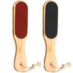 Eruinfang, Double Sided Wooden Foot Rasp File Foot Scraper Hard Skin Remover Foot Files for Wet Dry Cracked Feet Removing Dead Skin Foot Care, Bl