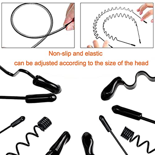 Mens Hair Band Sports Hair Bands for Men, Non-Slip Sports Fashion Headband, Metal Hair Band for Men, Hair Hoop for Outdoor Sports, Weddings,Daily