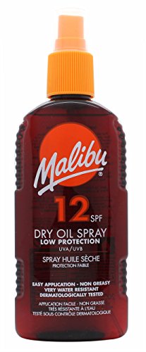 Malibu Sun SPF 15 Bronzing Tanning Coconut Oil Spray with Medium Protection, Water Resistant, Tropical Scent, 200ml