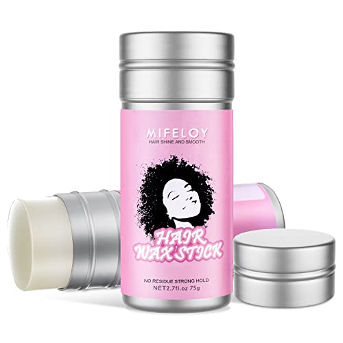 Hair Wax Stick 75g, Hair Pomade Tamer for Smoothing Flyaways Edge Control Taming Frizz Hair, Lasting Styling Cream Gel, Women Slick Back Hair Glu