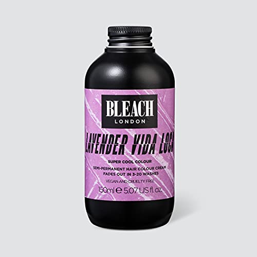 BLEACH LONDON Bruised Violet Semi-Permanent Hair Colour Cream - Deep Purple, Vegan, Cruelty Free, Vibrant Temporary Dye 150 ml