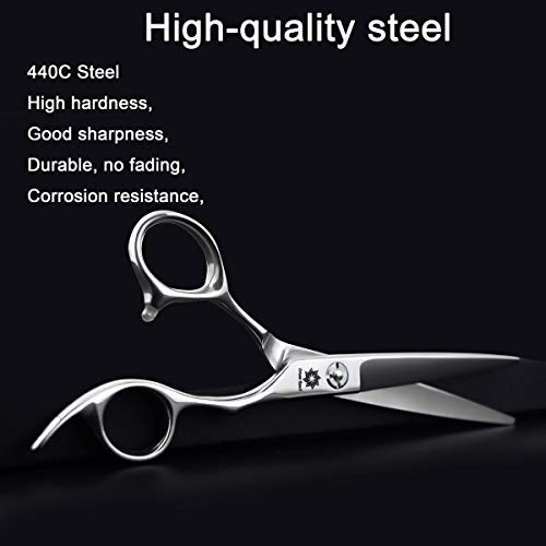 Dream Reach 6" Professional Hair Cutting Scissors Japan 440C Steel Thinning Scissor for Men/Women Cutting for Salon/Barber/Home (Straight Scissor
