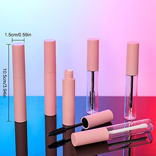 QINREN 6pcs Empty Mascara Tube, 10ml Empty Mascara Tube and Wand Refillable Mascara Tube with Eyelash Wand Eyeline Container Bottle with Rubber I