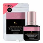 LANKIZ-Eyelash-Extension-Glue,10ml Individual Eyelashes Glue 1-2s Semi Permanent Eyelash Glue Individual Lashes with 6 Weeks Retention, Black Las