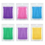 600Pcs Micro Brushes Disposable Applicator Eyelash Extensions Mascara Wands Brush for Eyebrow 6 Color