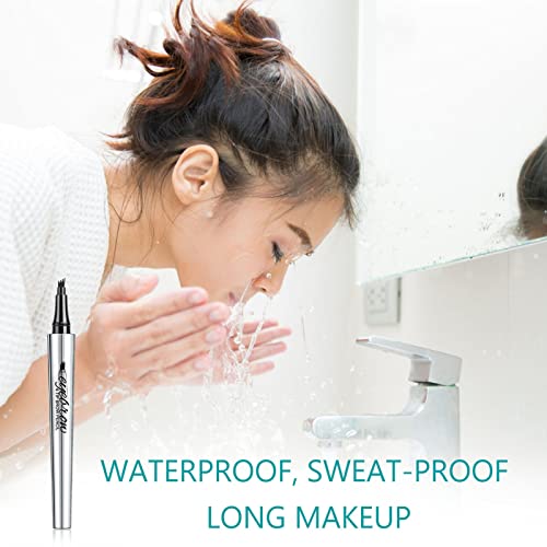 Eyebrow Pencil Microblading Eyebrow Pen with 4 Micro-Fork Tip Long Lasting Waterproof Eyebrow Makeup Looks Like Hair Defined Natural Beauty Profe