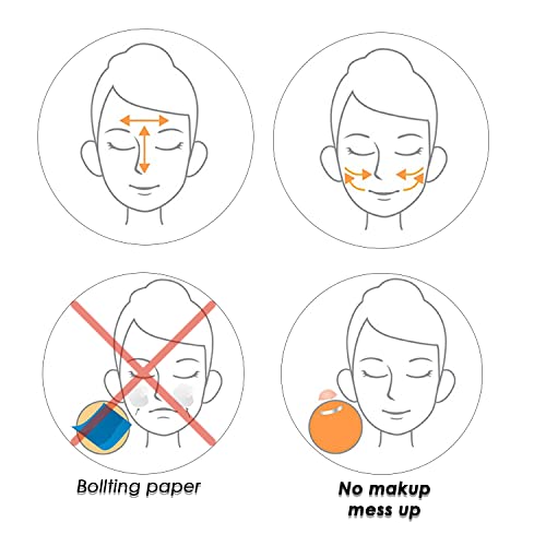 Lazzybeauty Oil-absorbing Volcanic Roller, with 4Pcs Oil-Resistant Face Roller Balls, Oil Control On-the-Go, Reusable Portable Stone Roller for T