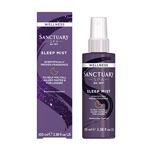 Sanctuary Spa Pillow Sleep Spray, Violet Jasmine and Sandalwood, No Mineral Oil, Cruelty Free and Vegan, 100 ml