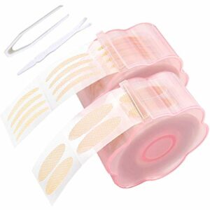 1200 PCS Eyelid Tapes, Invisible Fiber Double Eyelid Tape Stickers, Eyelid Tape for Hooded Eyes Self-Adhesive Eye Tapes Fiber for Mono-Eyelids(wi