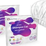 2pk - Omnitex Premium Rinse Free Shampoo Cap - Microwaveable | with Conditioner & Vitamins | Nourish & Protect with Herbal Extracts & Barrier Cre