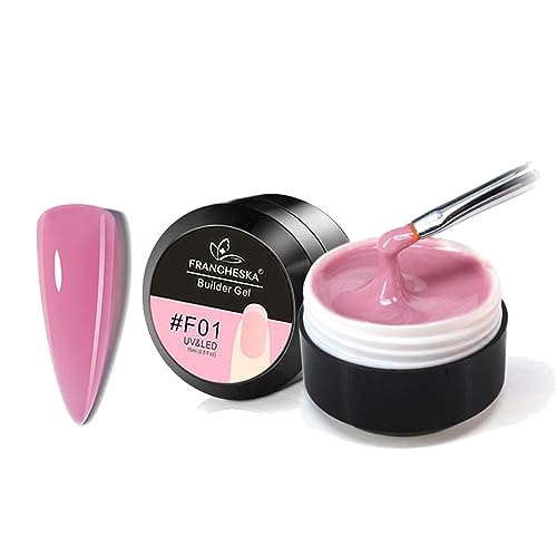 Clear Builder Nail Gel, Builder Gel for Nails Nail Extension Gel UV/LED Nail Base Building Gel for Nail Repair Extension & Modeling Strengthening