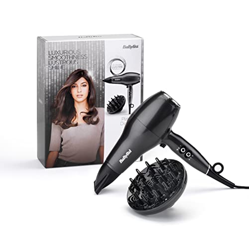 BaByliss Platinum Diamond 2300W Professional AC Motor hairdryer, ultra-fast drying, Ionic, Diffuser
