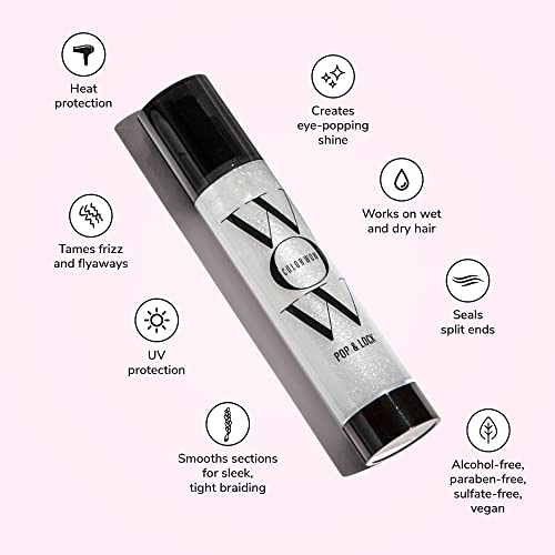 Color Wow Pop + Lock Frizz Control + Glossing Serum – Anti-frizz serum with heat protection; Seals split ends; Moisturises; Silkens and shines du