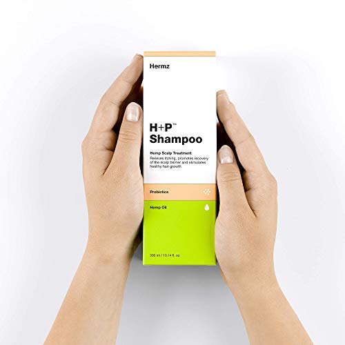 Hermz H+P Antimicrobial Shampoo: Hemp, Probiotics & Salicylic Acid - Deeply Nourishing Scalp, Therapeutic Treatment of Seborrhoeic Dermatitis and