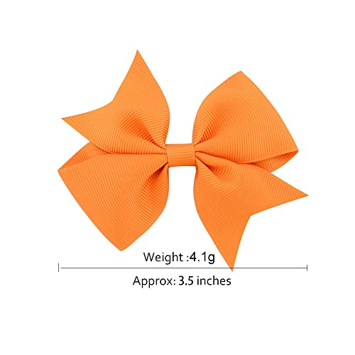 JOYOYO 40 Pcs Hair Bows for Girls Hair Clips Medium Size 3.5 Inch Grosgrain Ribbon Craft Toddler Pinwheel Bows In Pairs