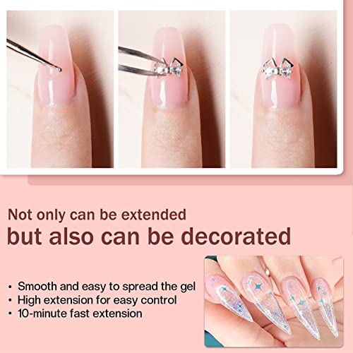 Nail Builder Gel Nail Extension,Poly Extension Gel Builder False Nail Gels Nail Extension Builder,Nail Enhancement Crystal Poly Builder Gel For N