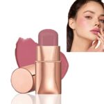 Blush Stick - Cream Blush - Waterproof Long-lasting 3-in-1 Multi-Use Blusher Contour for Lip Cheek Eye - Moisturize and Blendable Blush for Natur