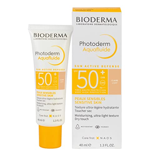 Bioderma PHOTODERM MAX AQUAFLUIDE CLAIR SPF50+ / Light tint, 250 ml (Pack of 1)