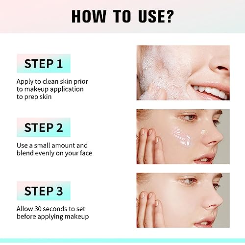 Power Grip Primer - Gel-Based Face Primer - Hydrating Primer Makeup - Brighten Glowing Face Radiance - Long Lasting Smoothing Moisturizing Makeup