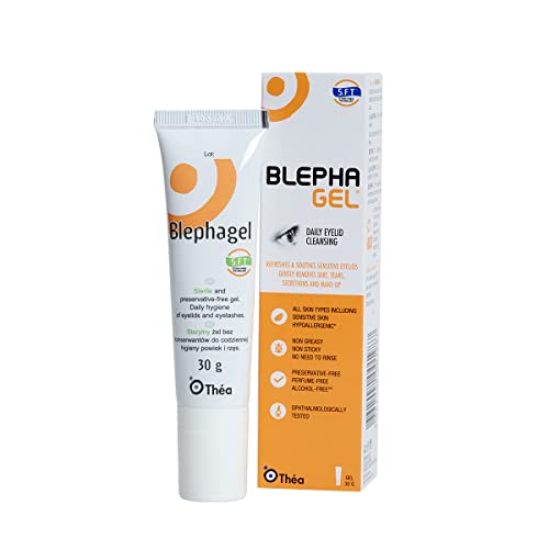 Blephagel Daily Eyelid Cleansing Gel | Gentle Cleanser to Refresh and Soothe Sensitive Eyelids | Preservative-Free and Hypoallergenic Formula | P