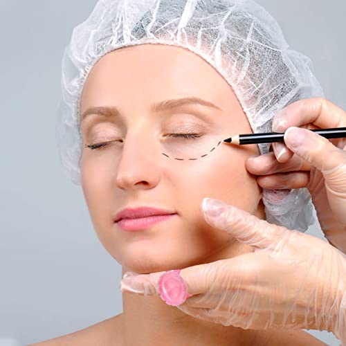 Glue Rings for Eyelash Extensions, 100Pcs Flower Shaped Plastic Lash Glue Rings with 2Pcs Spoolies for Lash Extensions, Pigment Rings, Makeup Glu