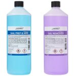 1 Litre Nail Polish Prep & Wipe + 1 Litre Gel Remover Set UV/LED Acetone Cleaner