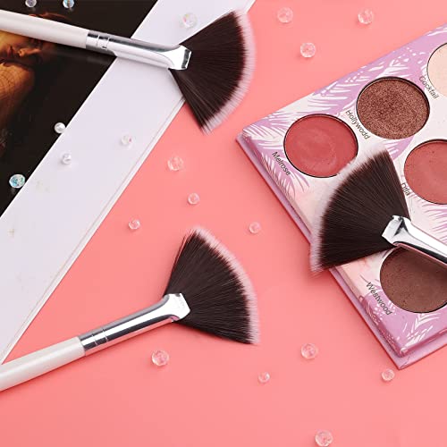 SAVITA 4Pcs Fan Brushes Fan Mask Brush Soft Facial Brushes Tools Facial Mask Applicator Brush Face Mask Brushes Makeup Brushes for Peel, Sleeping