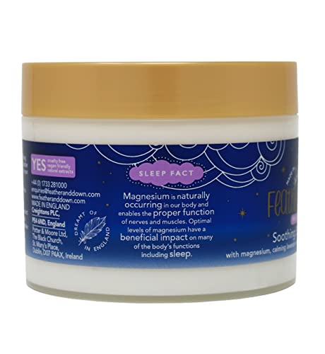 Feather & Down Magnesium Soothing Sleep Butter (300ml) - With magnesium, calming lavender & chamomile essential oils to aid sleep. Vegan Friendly