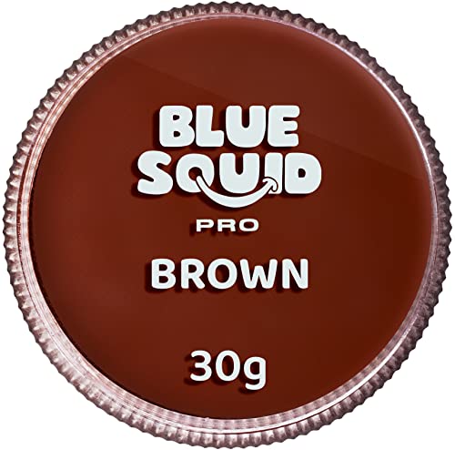 Blue Squid PRO Face Paint - Classic White (30gm), Professional Water Based Single Cake Face & Body Paint Makeup Supplies for Adults Kids Hallowee