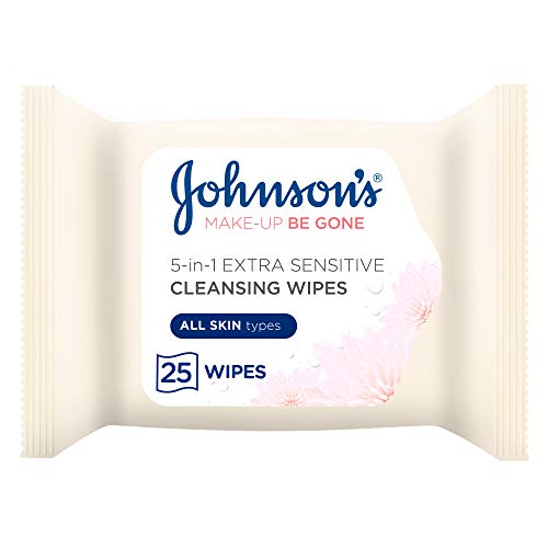 Johnson's Face Care Makeup Moisturising Wipes, Pack of 25 Wipes