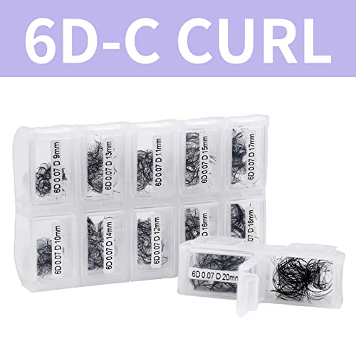 Pre Made Fan Volume Eyelash Extensions 10D 0.07mm D Curl 500 Fans 9-16mm Mixed Tray Premade Fans Loose Volume Lash Extensions Handmade Promade Lo