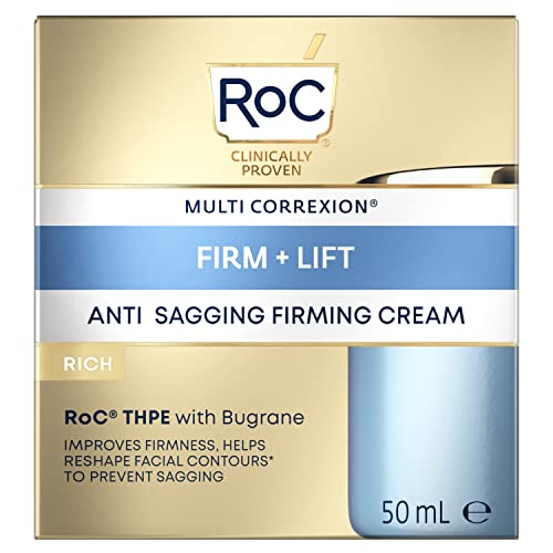 RoC - Multi Correxion Anti-Sagging Firm + Lift Face Cream - 3-in-1 - Hyaluronic Acid - Anti Aging - Under Eye Cream for Puffiness and Dark Circle
