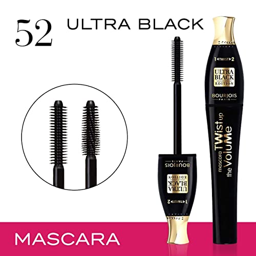 Bourjois Twist Up The Volume Mascara With Transformable 2-In-1 Brush - 8ml |52 Ultra Black