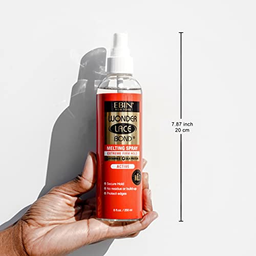 EBIN NEW YORK Wonder Bond Melting Spray 8oz/ 250ml - Extra Mega Hold (Original) No Reside, Long Lasting Formula with Protecting Edges, Gives Unde