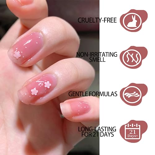 Glitter Nail Polish Peeling Off Nail Varnish - 2 In 1 Glitter Bare Pink Nail Polish - Quick Drying & Holographic Nail Polish - Water Based Formul