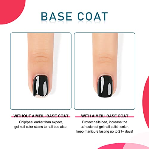 AIMEILI Base Coat Gel Nail Polish Soak Off UV LED Gel Nail Varnish 10ml