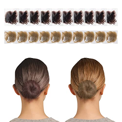 PROUSKY 20 Pcs Hair Nets, Hair Bun Holder Hairnets for Bun Hair Nets Invisible Elastic Edge Mesh Ballet Bun Net Holder for Women Girls Dance Nurs