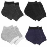 4 Pairs Heel Moisturizing Socks, Spa Lotion Gel Socks for Dry Cracked Heels, Open Toe Socks for Men and Women for Heal, Treat Dry While You Sleep
