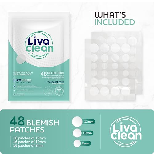 Livaclean Acne Patches - Translucent Hydrocolloid Patches Pimple Spot Treatment Stickers for Face and Body - Zit Sticker - Spot Patch Pimple Patc
