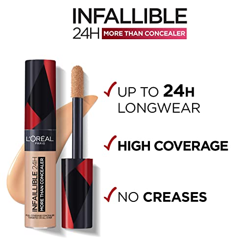 L'Oréal Paris Infallible 24H More Than Concealer, Full-coverage, Longwear and Matte Finish, 322 Ivory