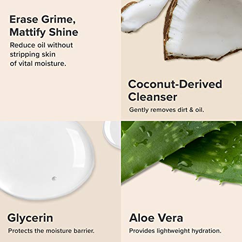 Paula's Choice SKIN BALANCING Oil Reducing Cleanser - Facial Foaming Cleanser Fights Blackheads & Pores - Make Up Remover & Face Wash with Aloe V