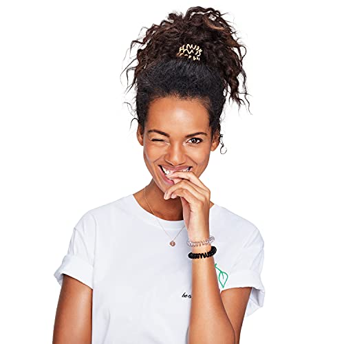 invisibobble POWER Hair Ties, True Black, 3 Pack - Extra Strong Grip, Waterproof, Traceless - Perfect for Sports, Suitable for All Hair Types