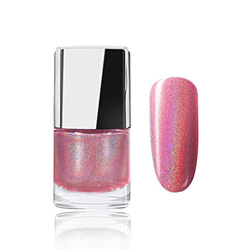 Holographic Nail Polish, Glitter Nail Polish With Mermaid Effect Silver Nail Polish, Long Lasting Nail Polish Polarising Glitter,Nail Polish Art